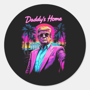 Adesivo Funny Daddys Casa Branca Trump Rosa 2024