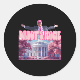 Adesivo Funny Daddys Home Trump Pink 2024 Leve América de 