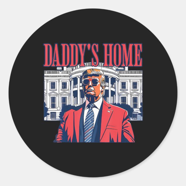 Adesivo Funny Daddy's Home Trump Pink 2024 Take America Ck (Frente)