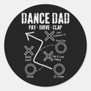 Adesivo Funny Dance Pai Competição Proud Dance Pai Padre