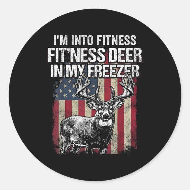 Adesivo Funny Deer Hunting Art For Men Women Wildlife Hunt (Frente)