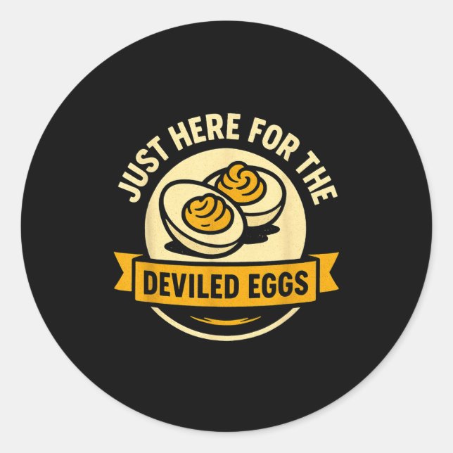 Adesivo Funny Deviled Eggs Thanksgiving Food Humor  (Frente)