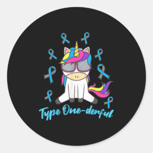 Adesivo Funny Diabetic Unicorn Type One Maravilhoso Type 1