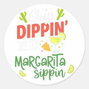 Adesivo Funny Dippin' E Margarita Sippin Cinco De Mayo