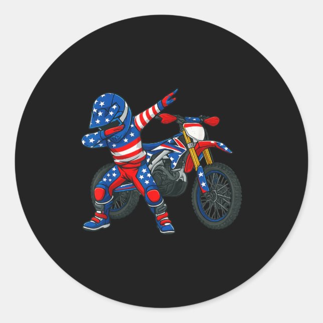Adesivo Funny Dirt Bike Art Rider Motocross Motorcycle Dir (Frente)