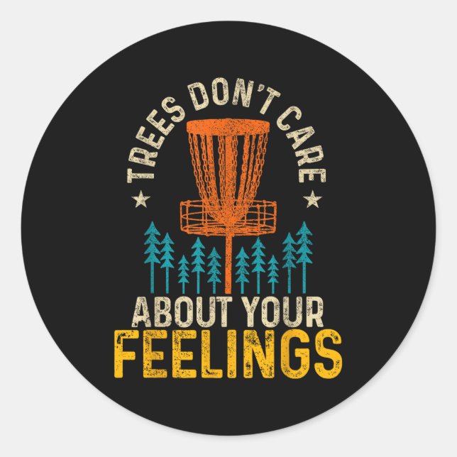 Adesivo Funny Disc Golf Apparel Co. Disc Golf Trees Don't  (Frente)