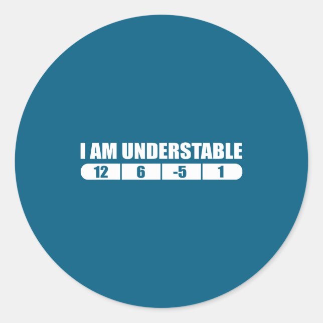 Adesivo Funny Disc Golf Quote Design, I Am Understable Fri (Frente)