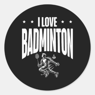 Adesivo Funny Dminton Player Love Shuttle Design 7
