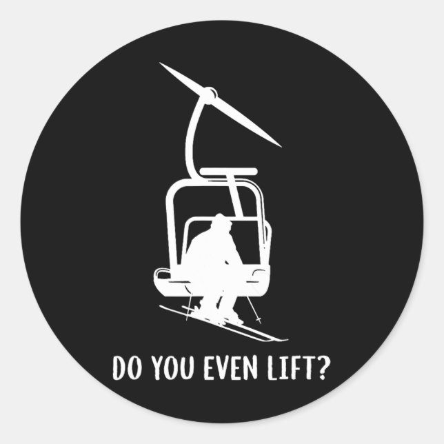 Adesivo Funny Do You Even Lift Ski  (Frente)