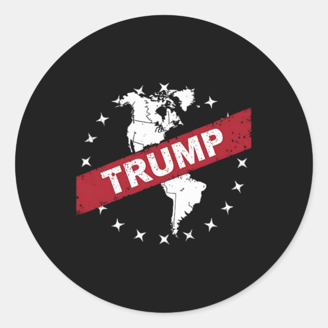 Adesivo Funny Donald Trump American Flag Canadá (Frente)