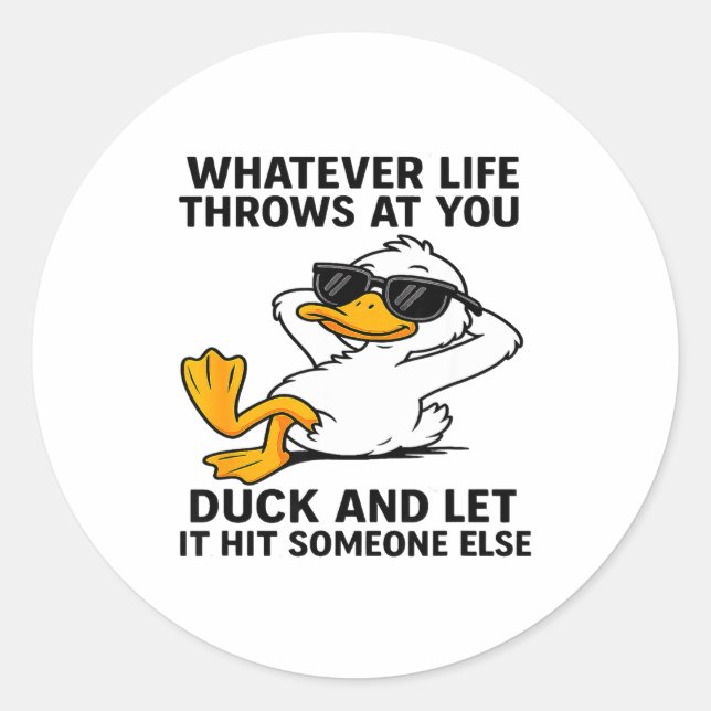 Adesivo Funny Duck Graphic Men Women Funny Quote  (Frente)