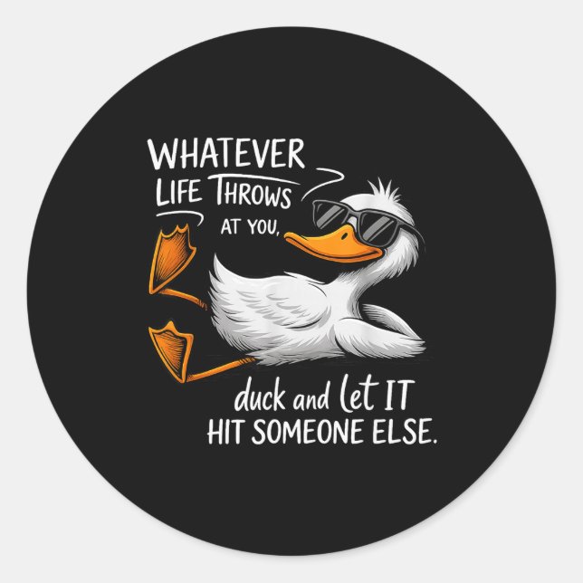 Adesivo Funny Duck Shirt Funny Quote Graphic Tees For Men  (Frente)