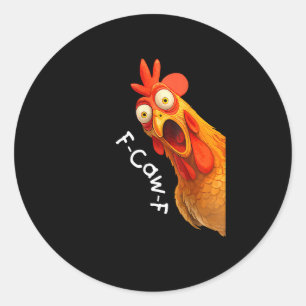 Adesivo Funny F-Caw-F Galinha F-Caw-F Galinha Criativo Cas