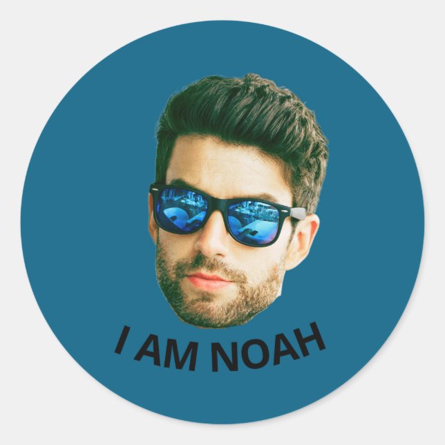 Adesivo Funny Face Cture Birthday Party Matching  (Frente)