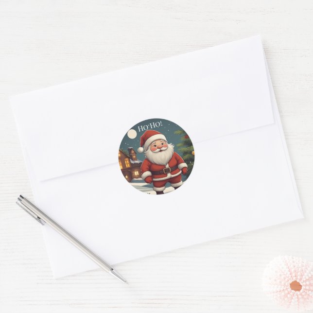 Adesivo Funny Festive Santa Ho Ho Merry Christmas Sticker (Envelope)