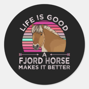 Adesivo Funny Fjord Horse Gift
