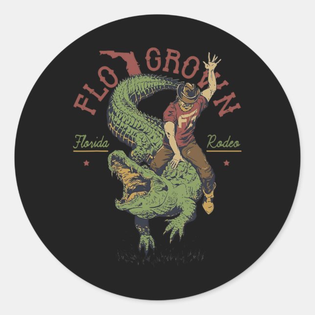Adesivo Funny Flo Grown Florida Rodeo (Frente)