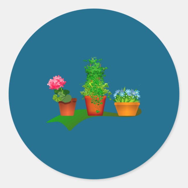 Adesivo Funny Floral Plant Manager Front And Back Design  (Frente)