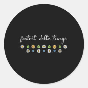 Adesivo Funny Foxtrot Tango Delta, Groovy Retro Cote, Coo