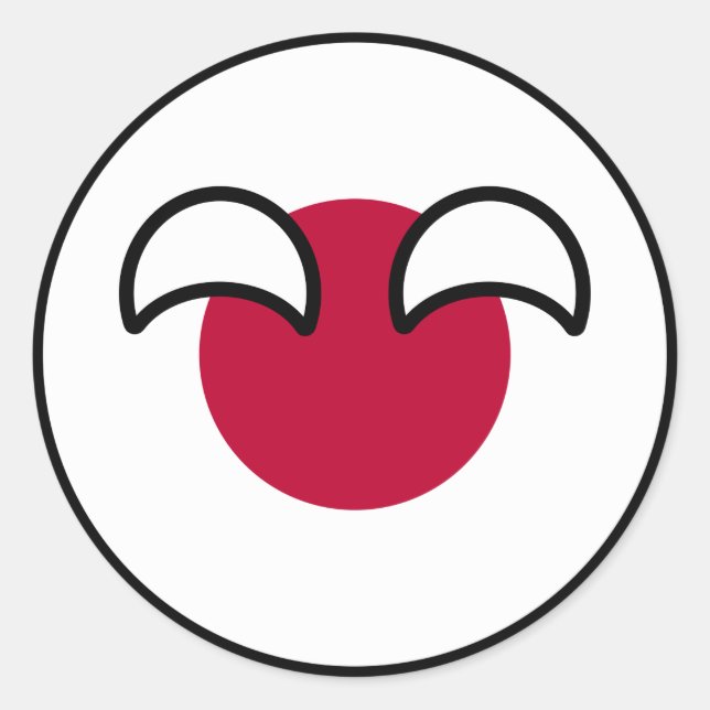 Adesivo Funny Geeky Japão Countryball Flag (Frente)
