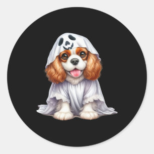 Adesivo Funny Ghost Cavalier King Charles Spaniel Dog Love