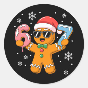 Adesivo Funny Gingerbread Seis Sete 67 Sorvete Drip Natal