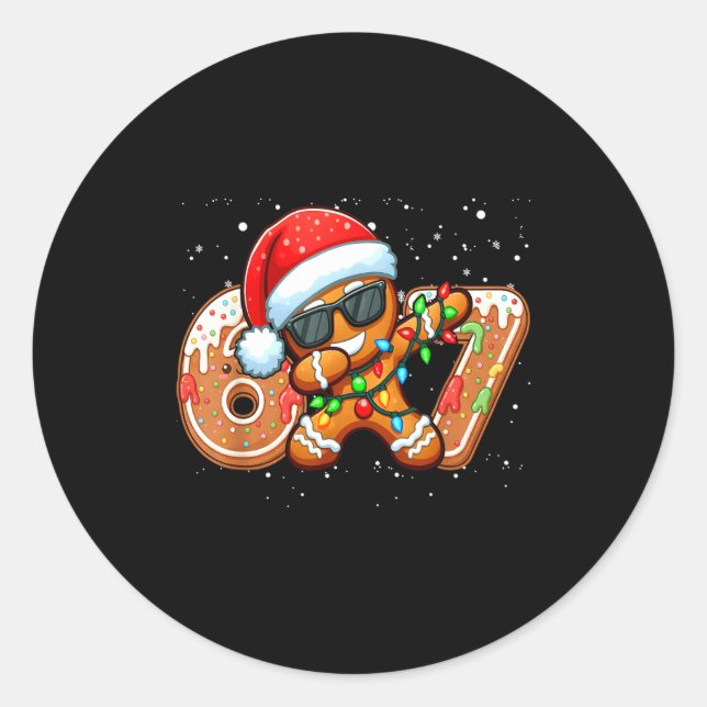 Adesivo Funny Gingerbread Six Seven 67 Ice Cream Drip Chri (Frente)