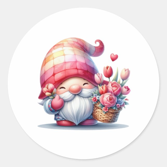 Adesivo Funny Gnome for Valentine Day (Frente)