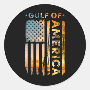 Adesivo Funny Golfo Da América Americana Vintage Flag Amer
