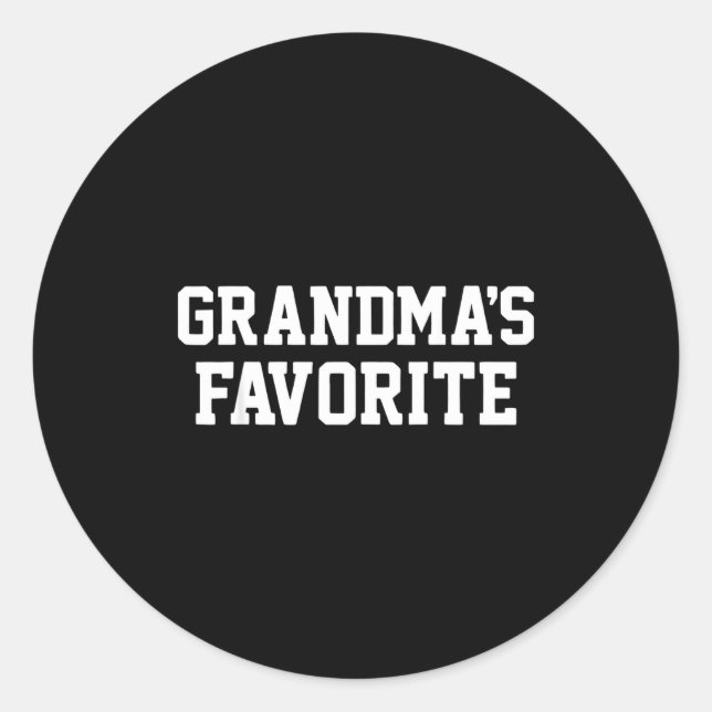 Adesivo Funny Grandma's Favorite Black Modern Clic Crew  (Frente)