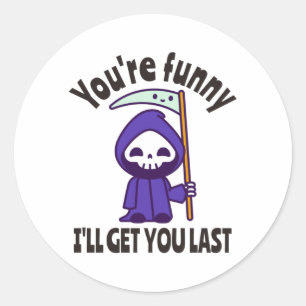 Adesivo Funny Grim Reaper Skeleton Halloween Costume