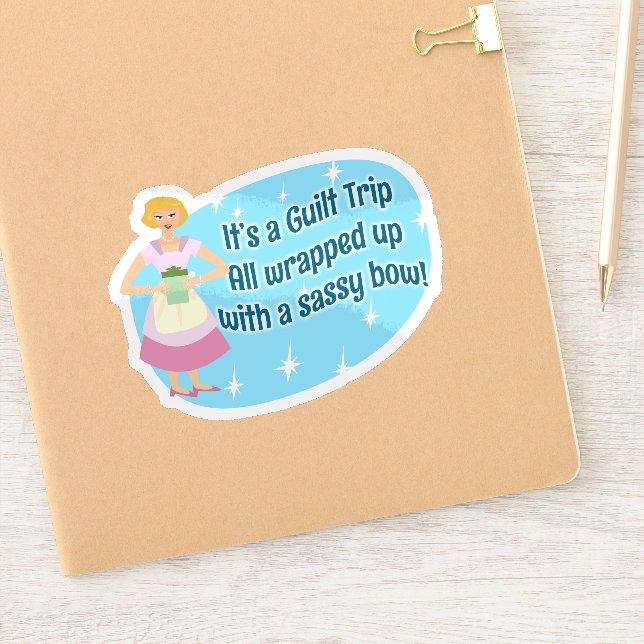 Adesivo Funny Guilt Trip Wrapped Up Snarky Saying (Notebook)