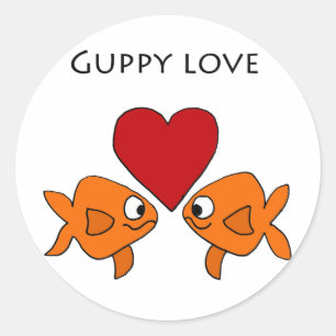 Adesivo Funny Guppy Love Design