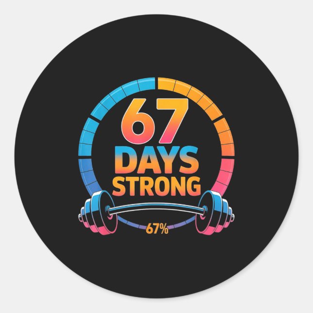 Adesivo Funny Gym Meme 67  (Frente)