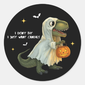 Adesivo Funny Halloween Dinosaur Sticker