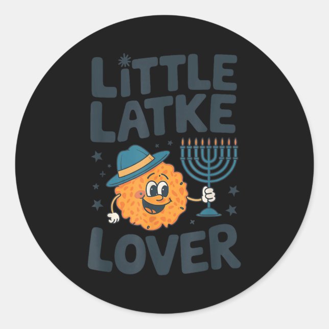 Adesivo Funny Hanukkah Little Latke Jewish Family Kids Mat (Frente)
