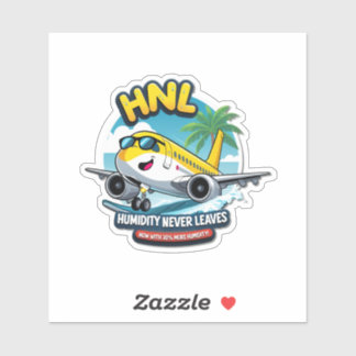 Adesivo Funny HNL Airport Code Vinyl