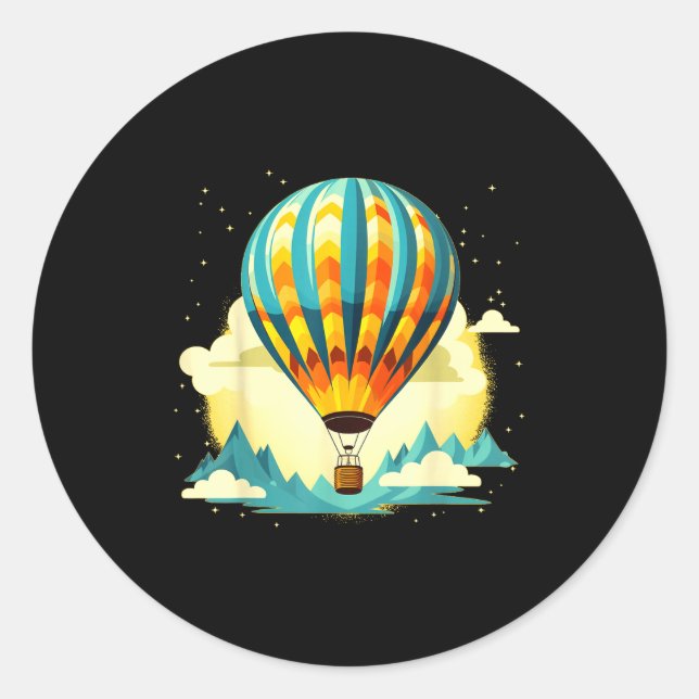 Adesivo Funny Hot Air Balloon For New Adventures Lovers  (Frente)
