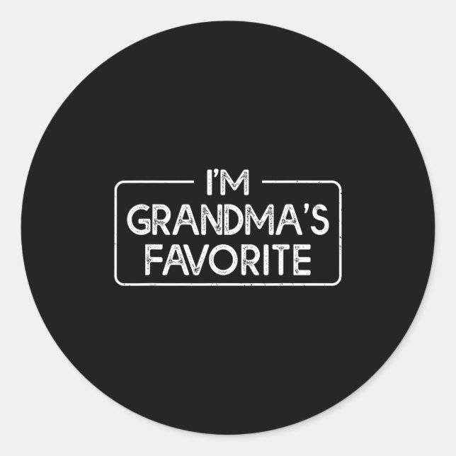 Adesivo Funny I'm Grandma's Favorite Grandson Granddaughte (Frente)