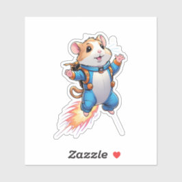 Adesivo Funny Jetpack Hamster Sticker | Cartoon Animal 