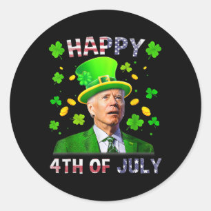 Adesivo Funny Joe Biden Cute Dia de São Patrício Mens