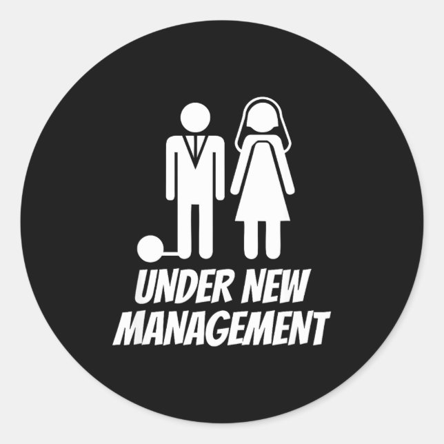 Adesivo Funny Just Married , Fun Newlywed Gag For Men  (Frente)