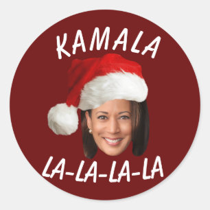 Adesivo Funny Kamala Harris Face Papai Noel Natal