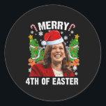 Adesivo Funny Kamala Harris Natal Santa Hat Feliz 4<br><div class="desc">Funny Kamala Harris Natal Santa Hat Feliz 4º Da Páscoa 1</div>