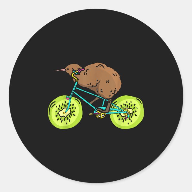 Adesivo Funny Kiwi Biker Cycling Gift New Zealand  (Frente)