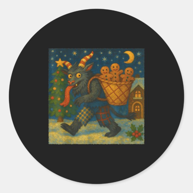 Adesivo Funny Krampus Gingerbread Night Festive Creepy Hol (Frente)