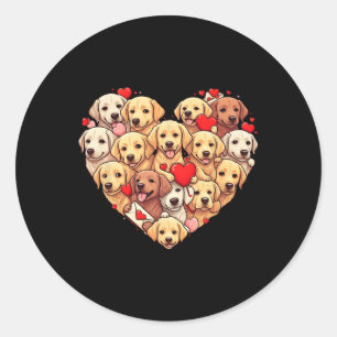 Adesivo Funny Labrador Retriever Heart Namorados Labrador