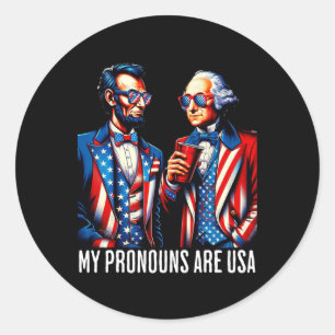 Adesivo Funny Lincoln Washington 4 de julho Patriótico Pro