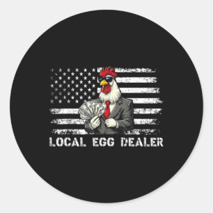Adesivo Funny Local Egg Dealer American Flag Chicken Lover