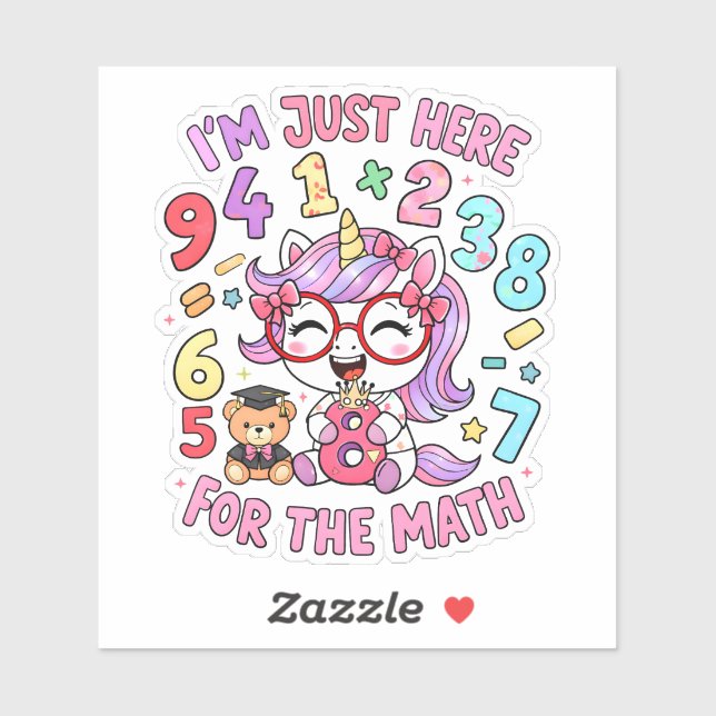 Adesivo Funny Math Joke Numbers Sticker for Kids (Folha)